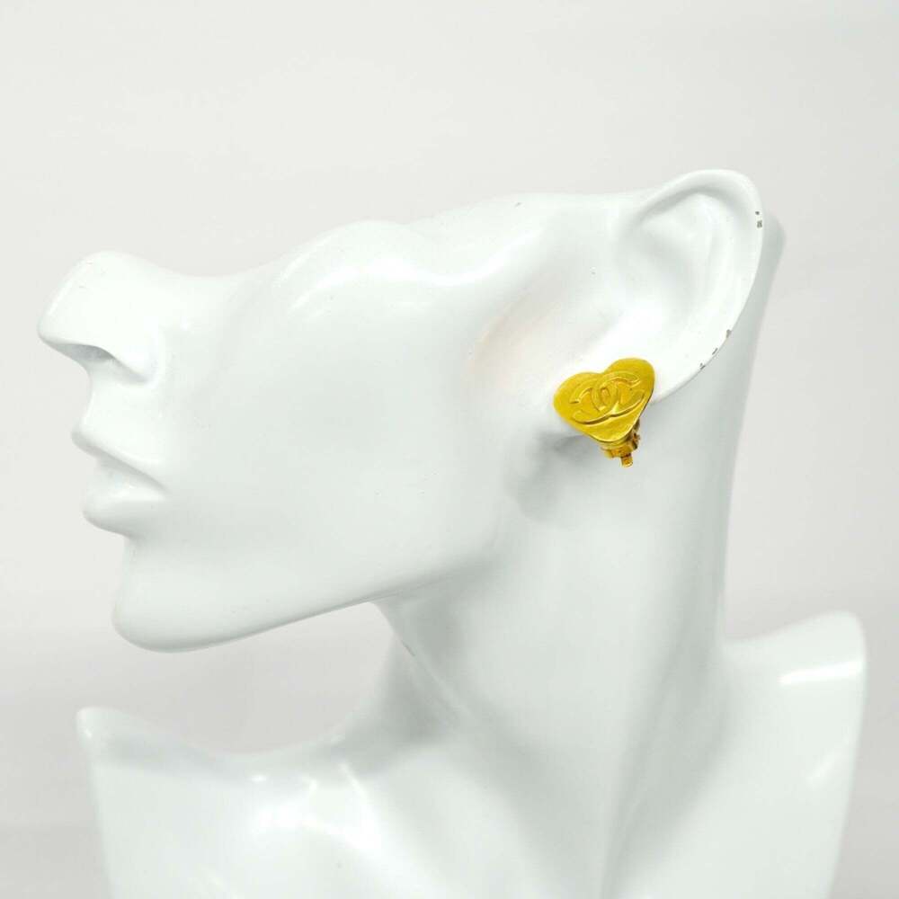 CHANEL Gold Logo Earrings - Picture 5 of 8